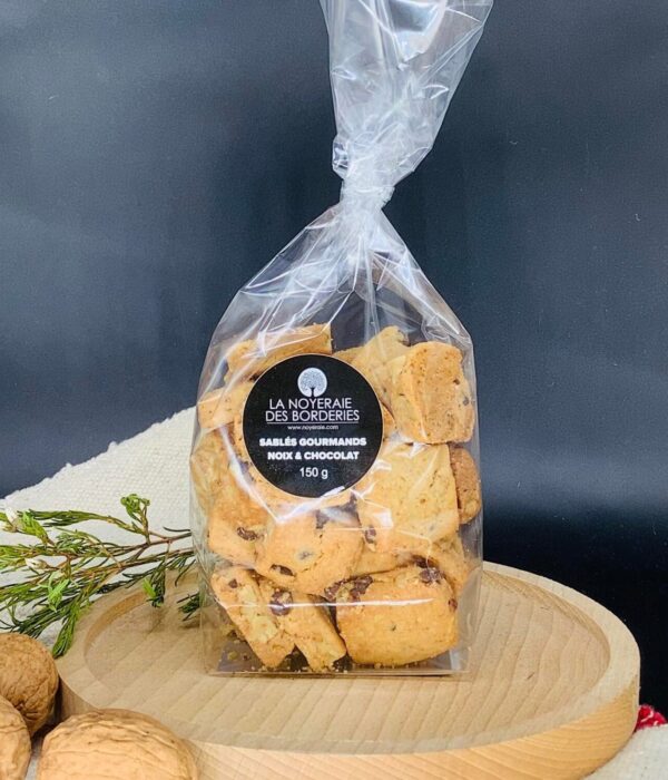 SABLES GOURMANDS NOIX CHOCOLAT  (150g)