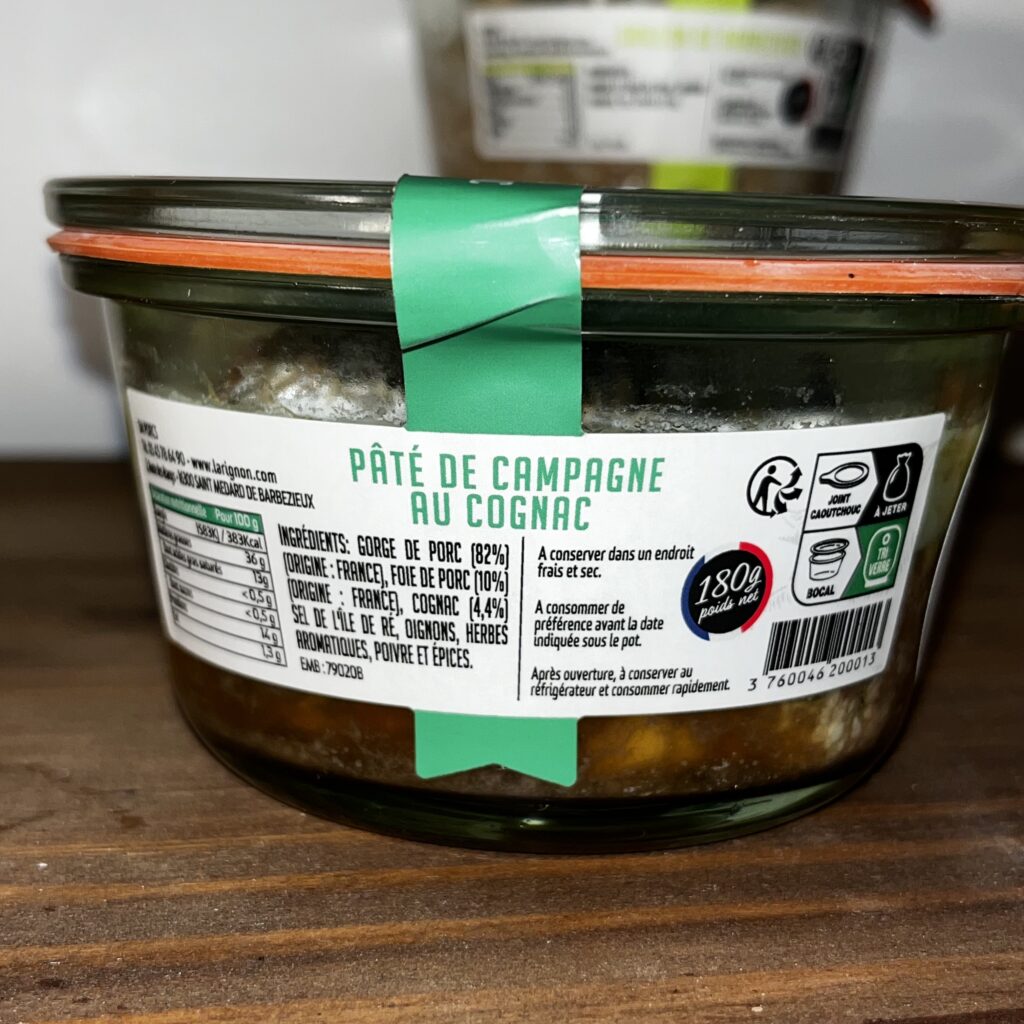 Les Terrines Pur Porc Charentais De La Maison Larignon 180g